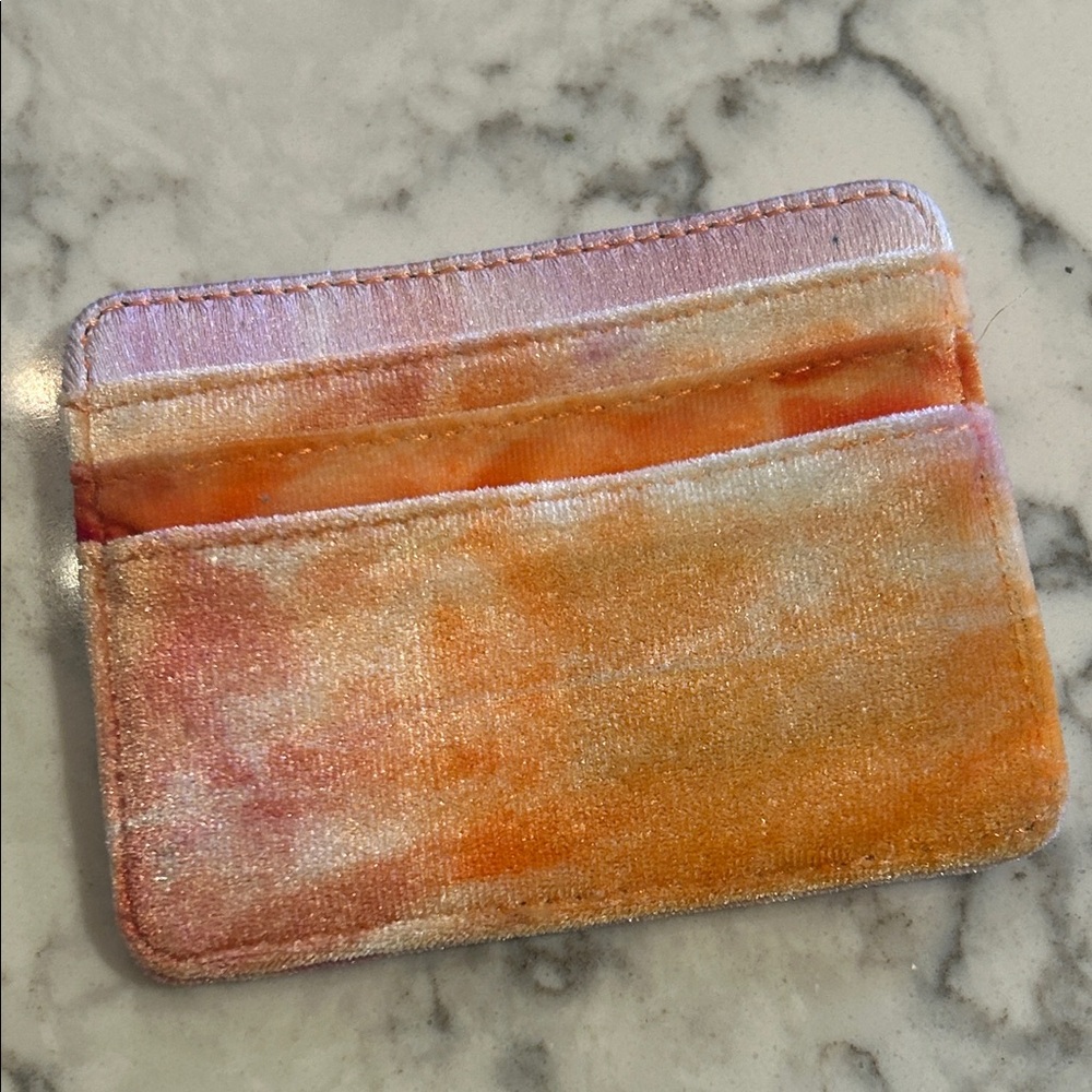 Urban Outfitters Pink and Orange tie-dye wallet/ Credit Card Holder